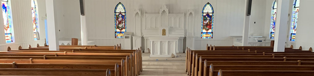 Interior of St. Mary Star of the Sea Church with no people