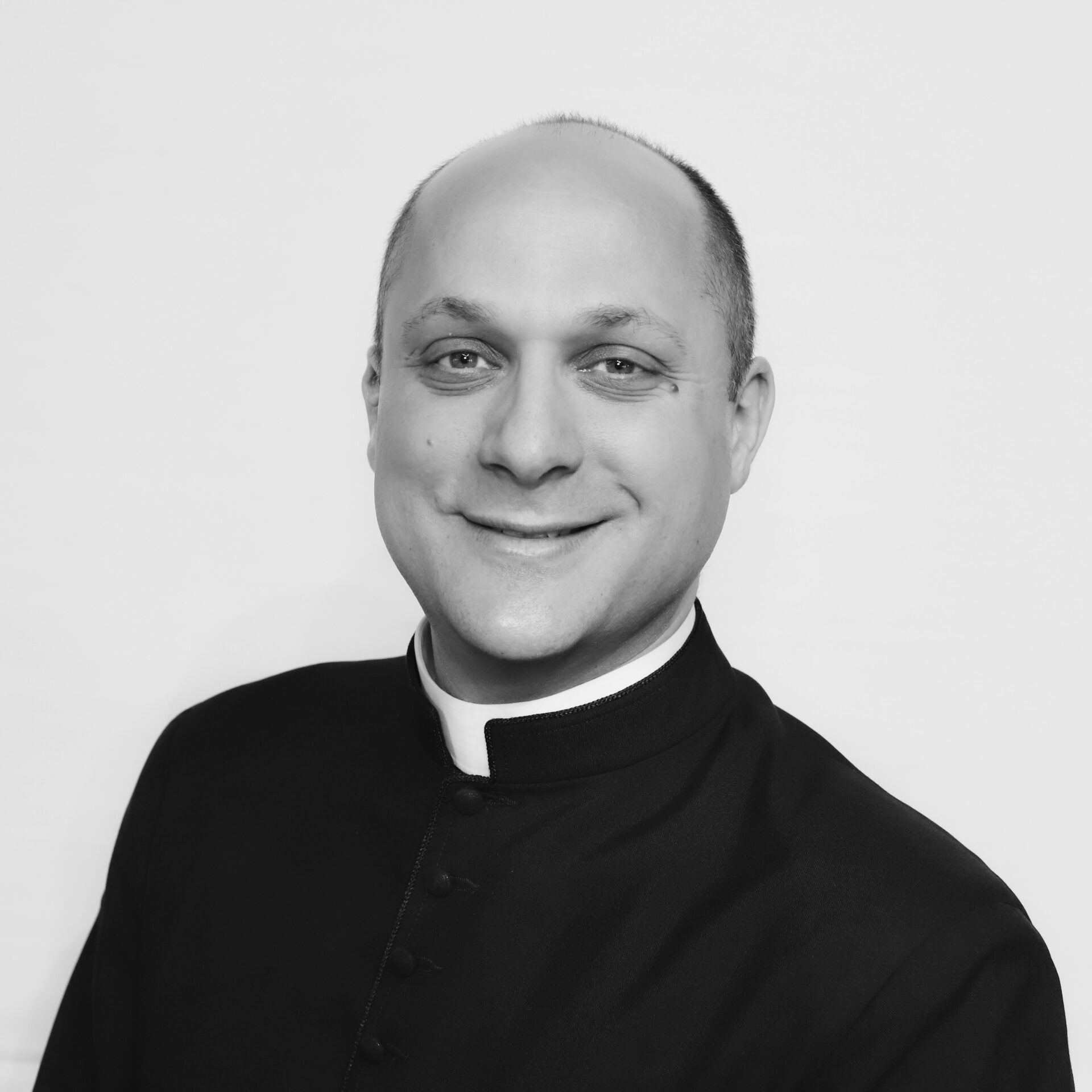 Fr. Solomon black and white portrait 2023